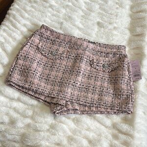 Wild Fable Pink High Waist Tweed Shorts